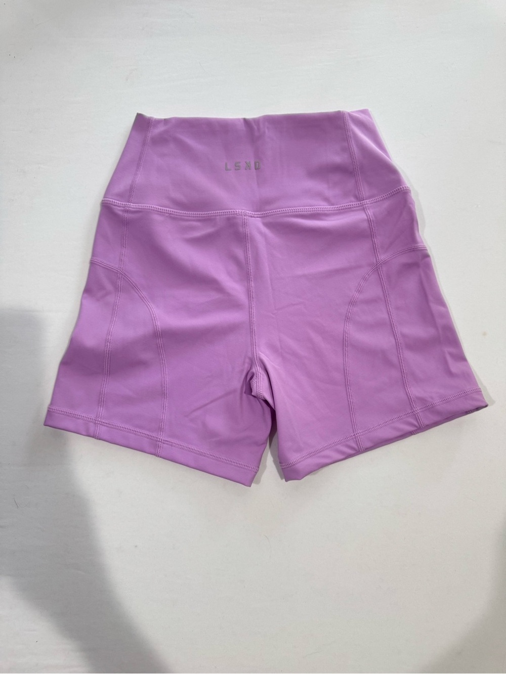 LSKD Lavender Pink High Rise Bike Shorts | Est. XS